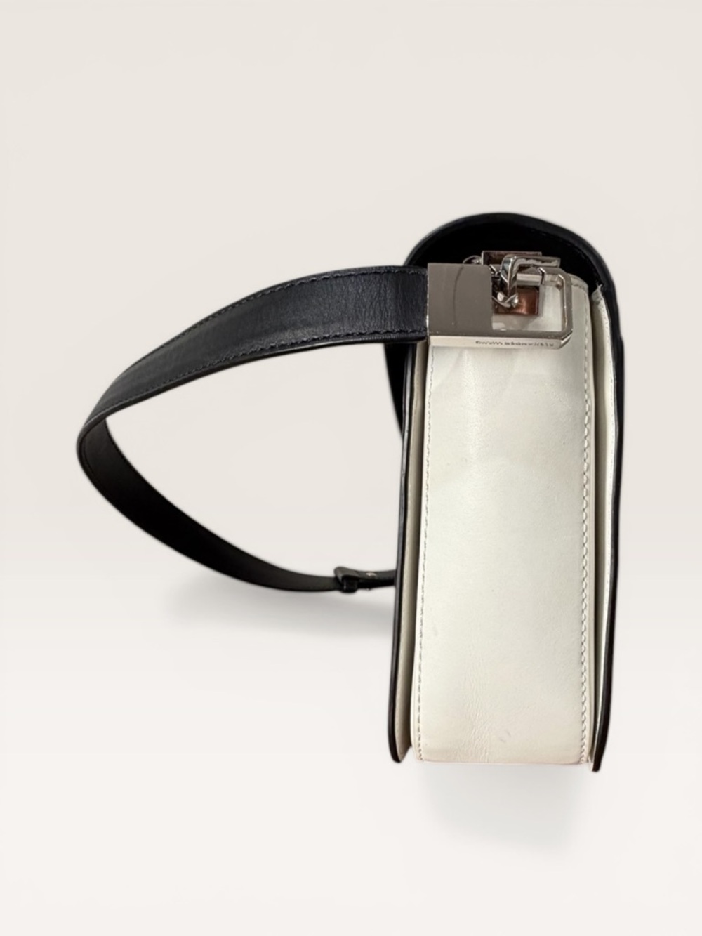 Alexander Wang black structured flap bag with snake detail - Picture 3 of 9